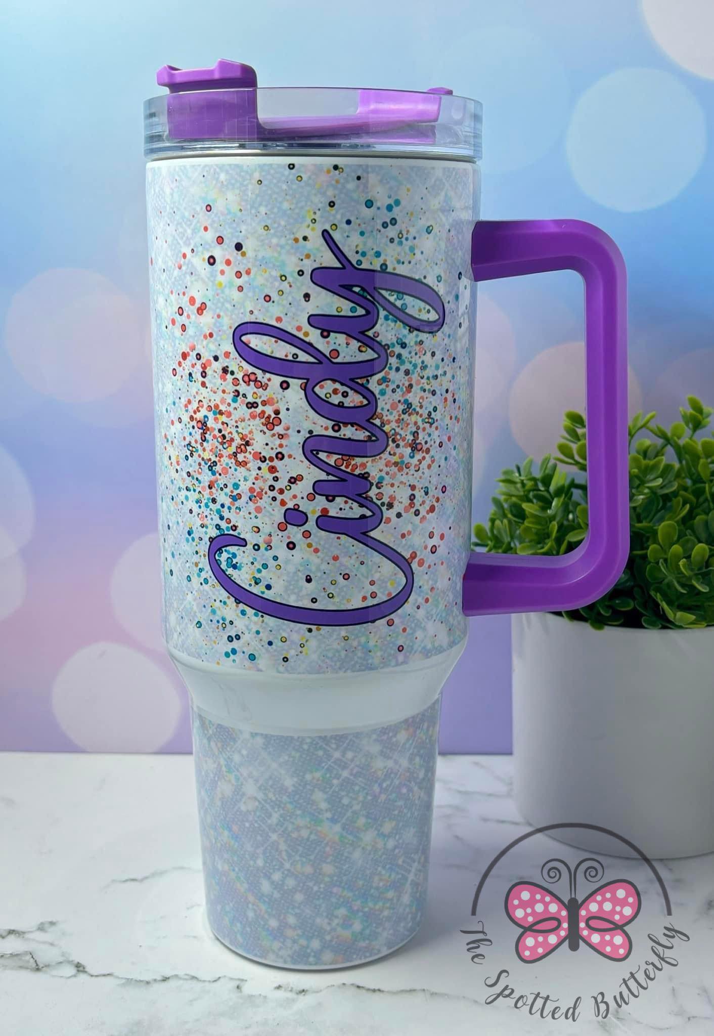 40 oz Tumbler - Colored Handle Style