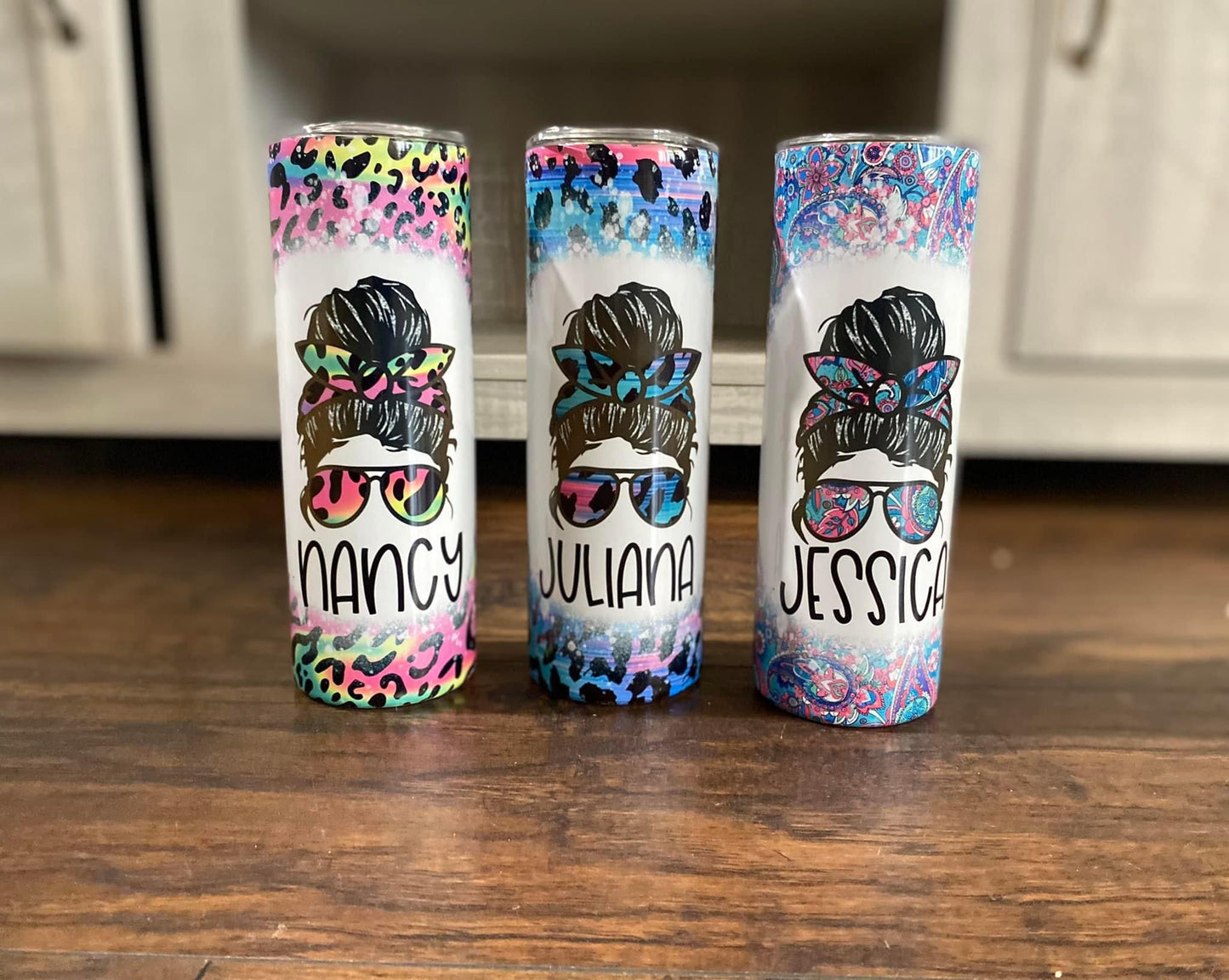 Messy Bun Skinny Tumbler