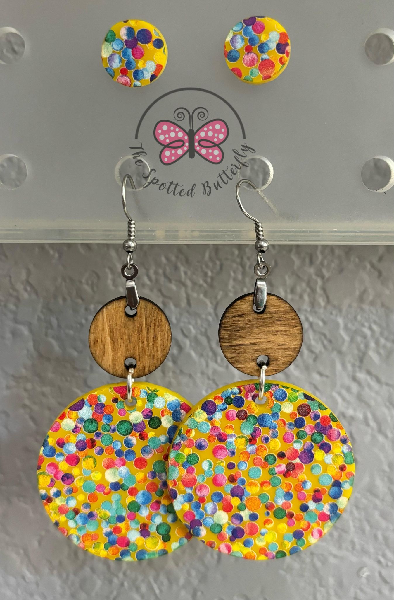 Earrings - Wood & Acrylic