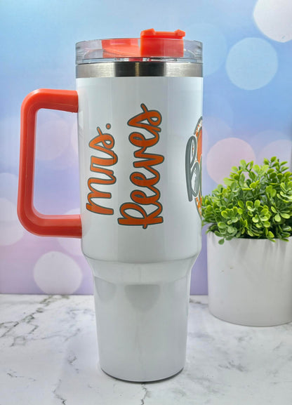 40 oz Tumbler - Colored Handle Style