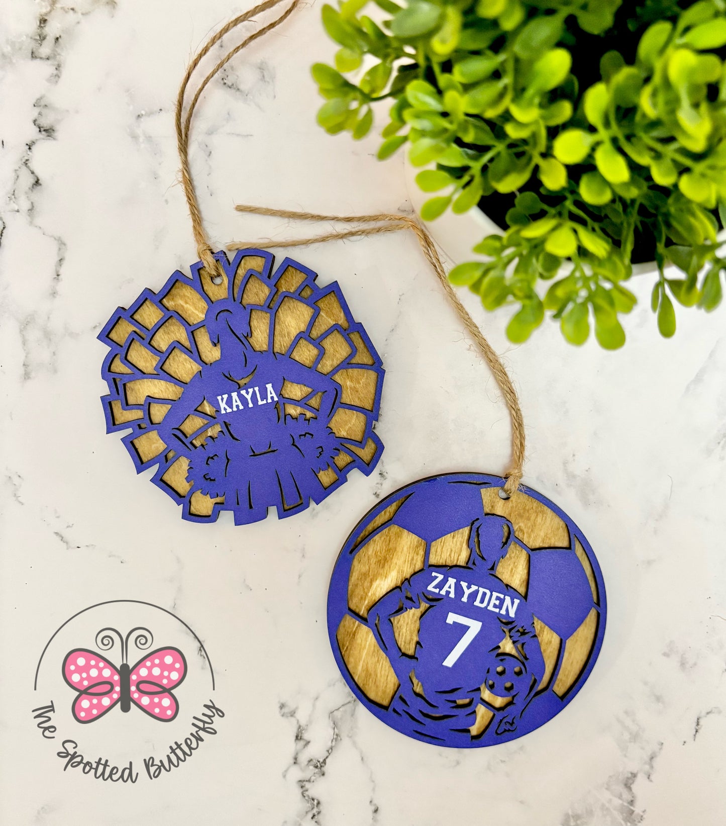 Wooden Sport Christmas Ornaments