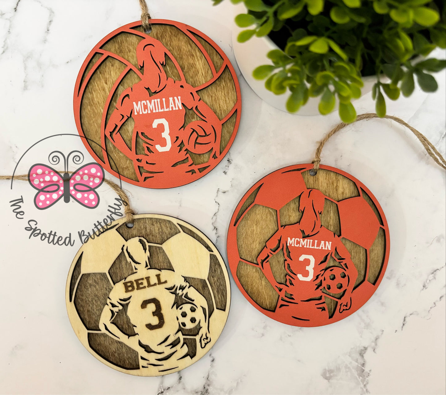 Wooden Sport Christmas Ornaments