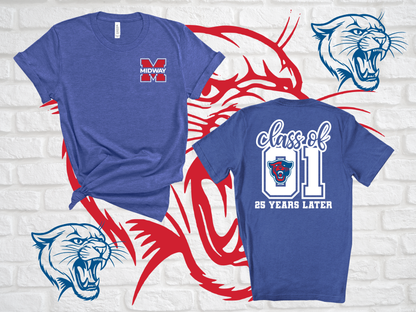 HEATHER TRUE ROYAL Midway Class of '01 Reunion Shirt
