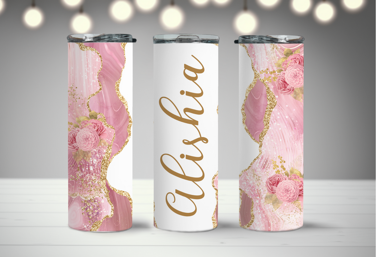 Marble Skinny Tumbler